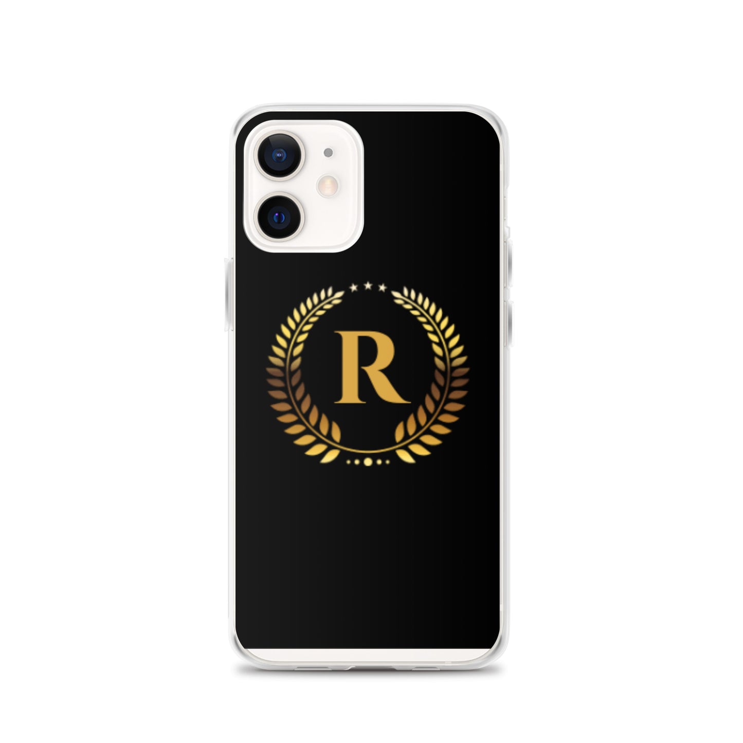 Luxury Gold Personalised Initial iPhone Clear Phone Case Custom Gift