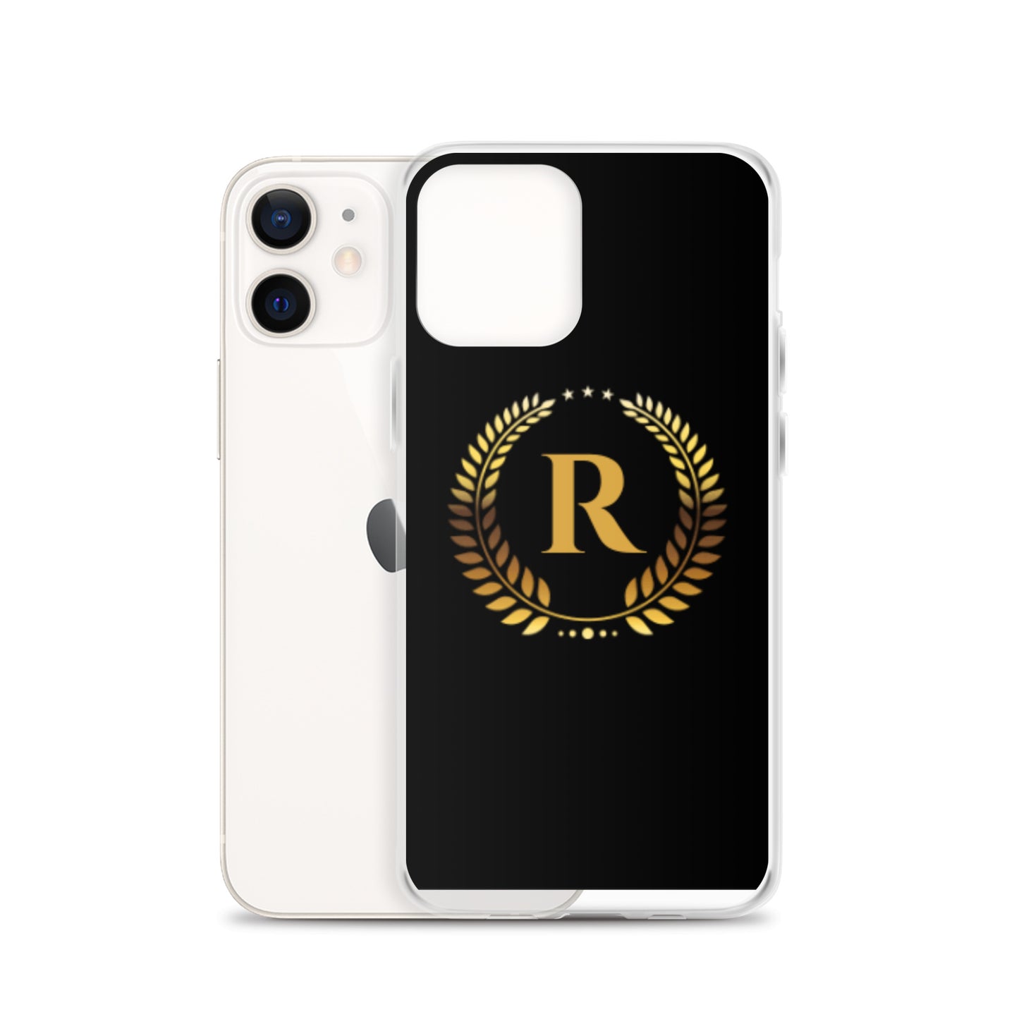 Luxury Gold Personalised Initial iPhone Clear Phone Case Custom Gift