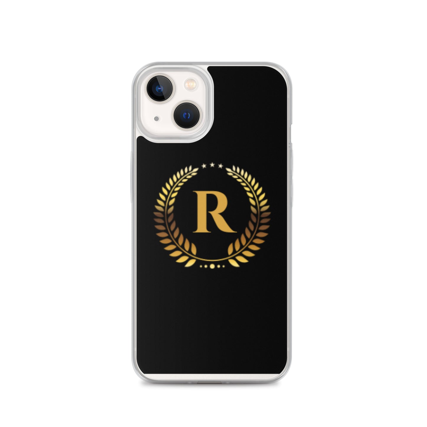 Luxury Gold Personalised Initial iPhone Clear Phone Case Custom Gift