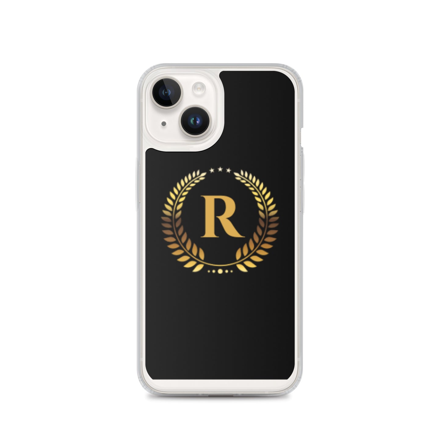 Luxury Gold Personalised Initial iPhone Clear Phone Case Custom Gift